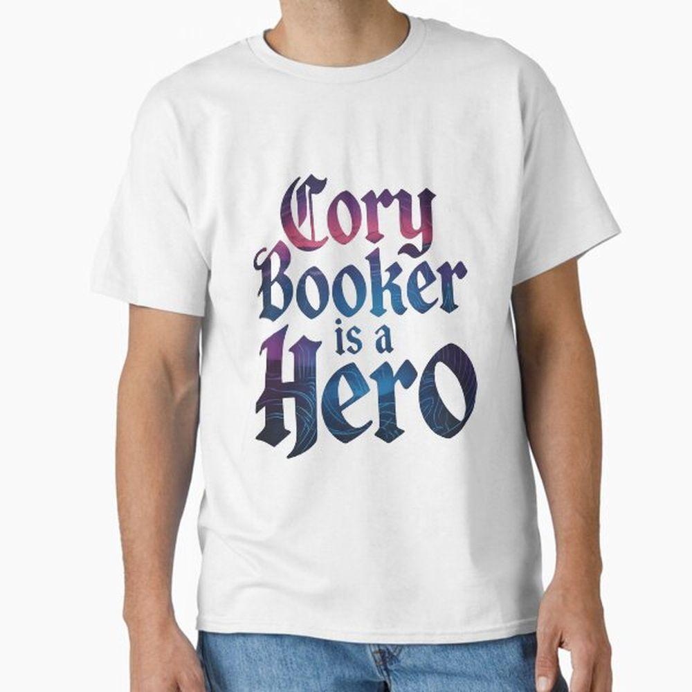 Cory Booker Is A Hero Motivational Saying Gradient Purple Blue Shirt Cory Booker Is A Hero Motivational Saying Gradient Purple Blue Shirt